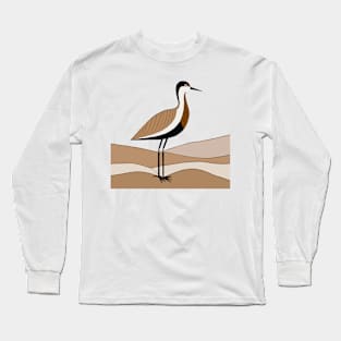 Minimalistic Sandpiper Long Sleeve T-Shirt